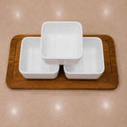 WOOD CONDIMENT TRAY