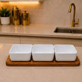 WOOD CONDIMENT TRAY