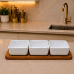 WOOD CONDIMENT TRAY